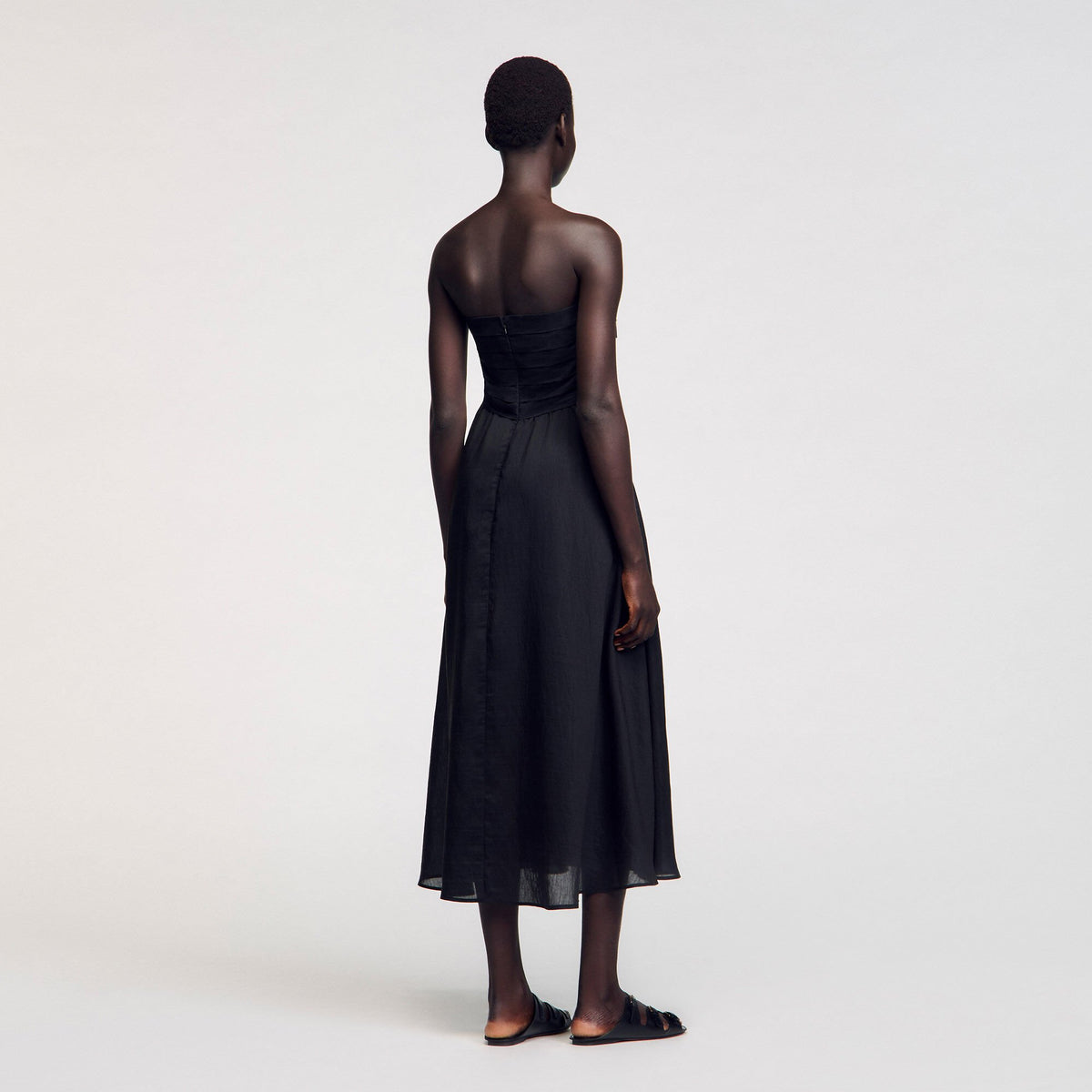 Sandro Maxi bustier dress Black