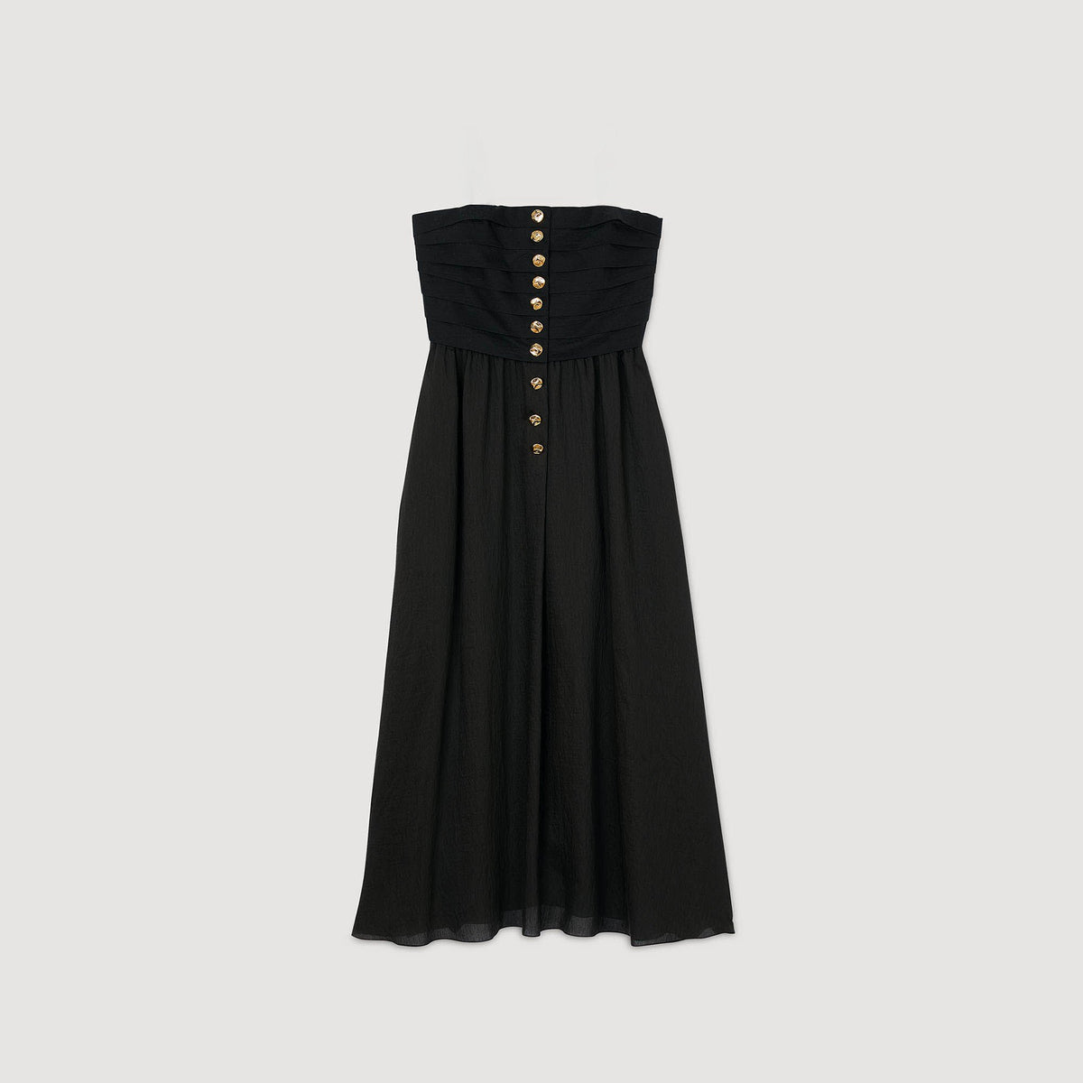 Sandro Maxi bustier dress Black