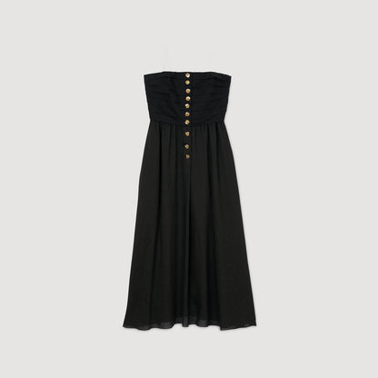 Sandro Maxi bustier dress Black