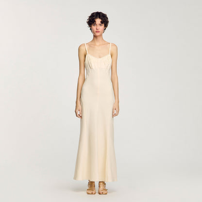 Sandro Maxi dress with straps Ecru