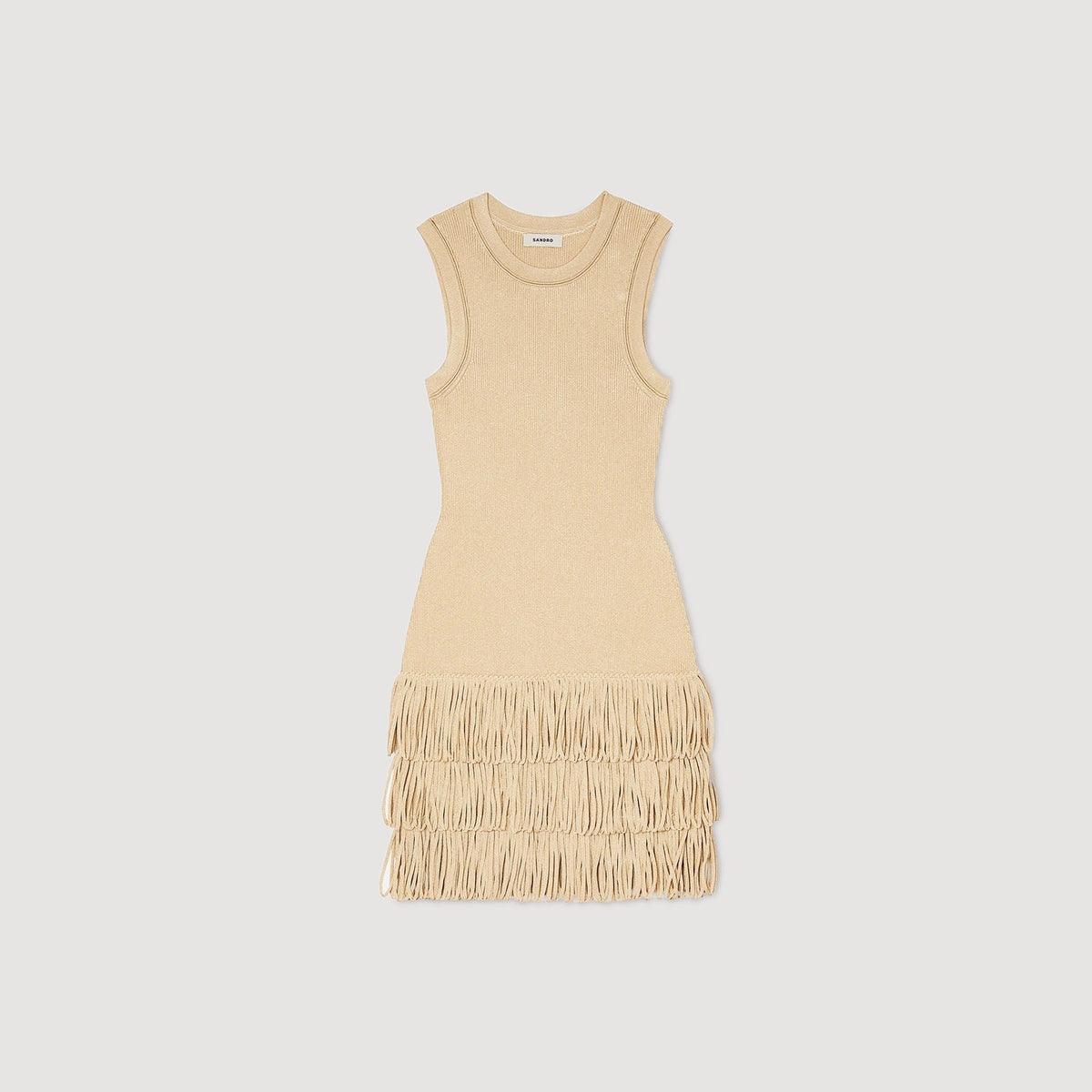Sandro Mini knit dress Gold