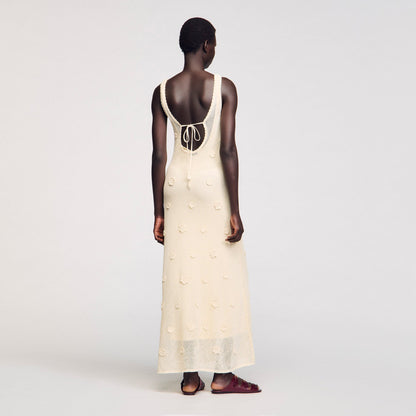 Sandro Knit maxi dress Ecru