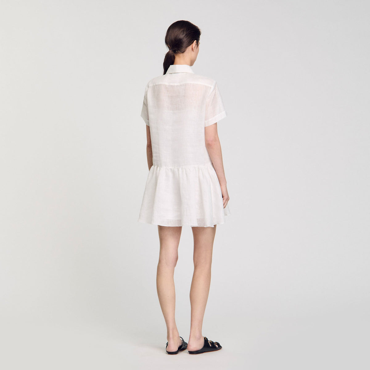 Sandro Mini dress with lace details White