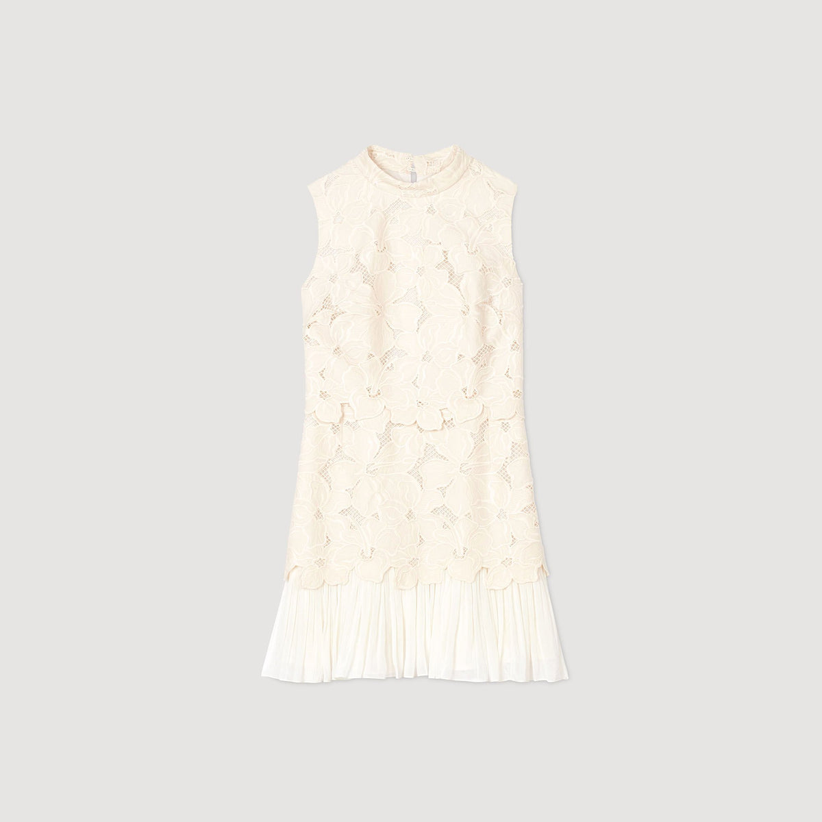 Sandro Mini guipure dress Ecru