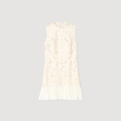 Sandro Mini guipure dress Ecru