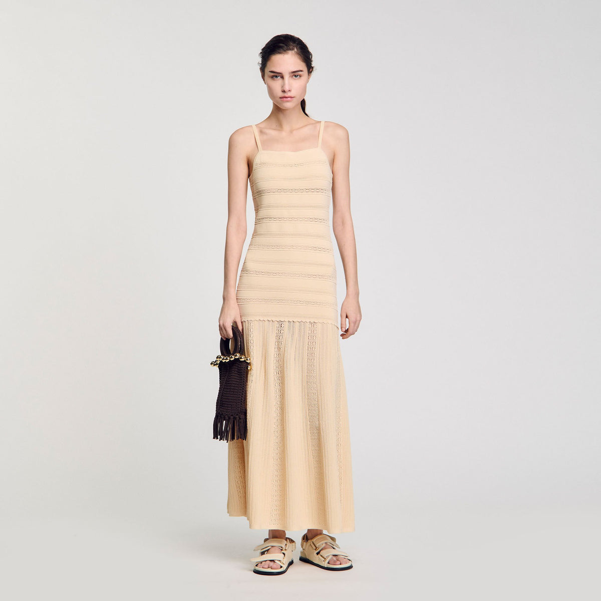 Sandro Knit maxi dress Vanilla