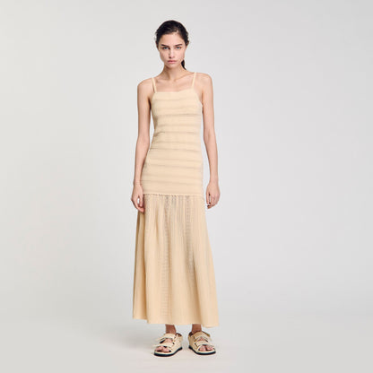 Sandro Knit maxi dress Vanilla