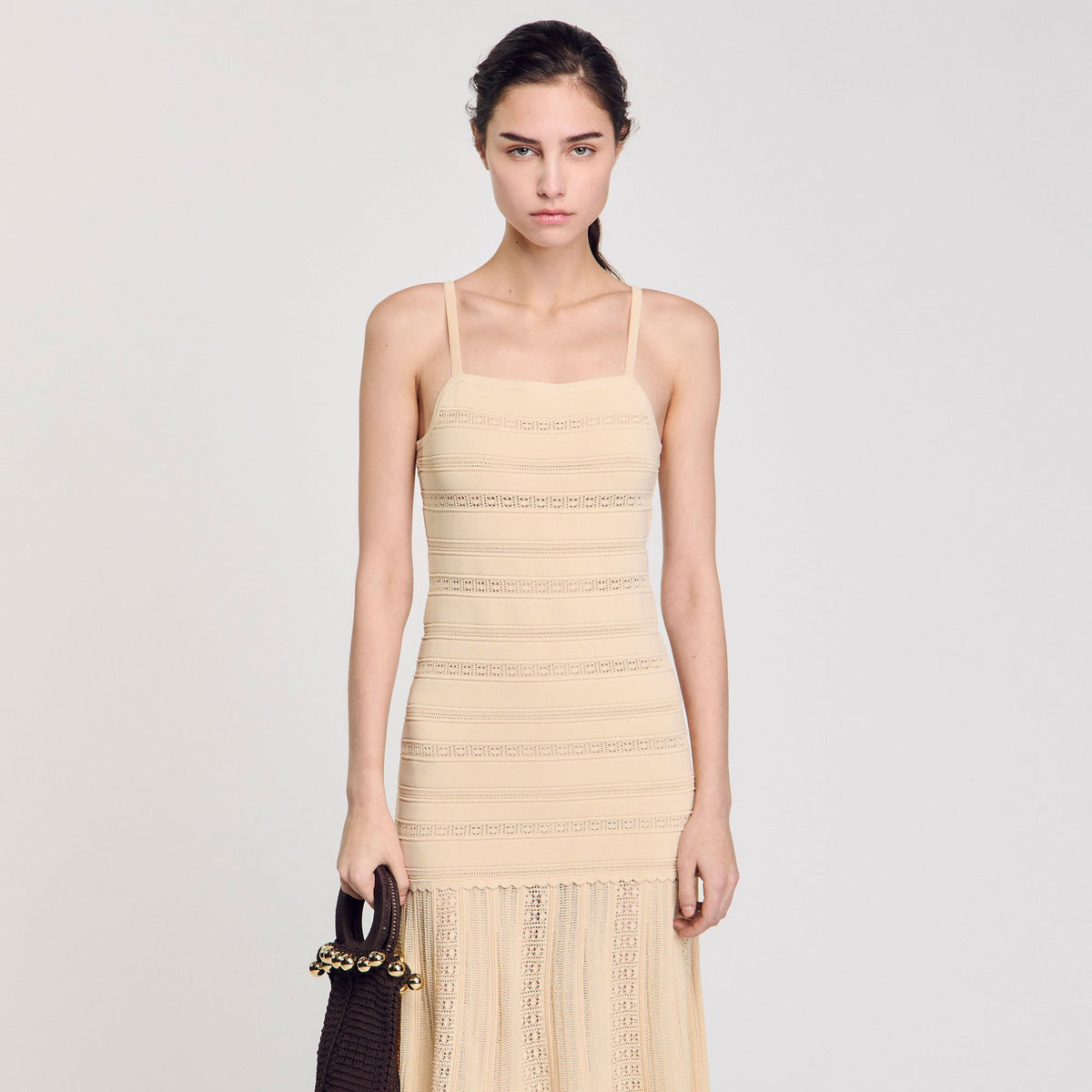 Sandro Knit maxi dress Vanilla