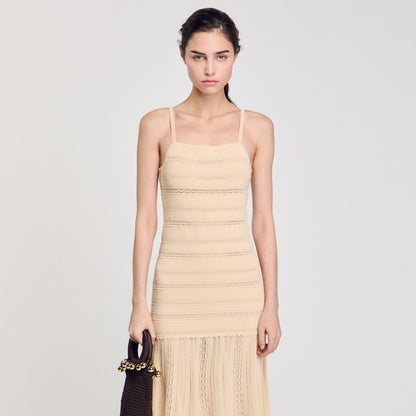 Sandro Knit maxi dress Vanilla