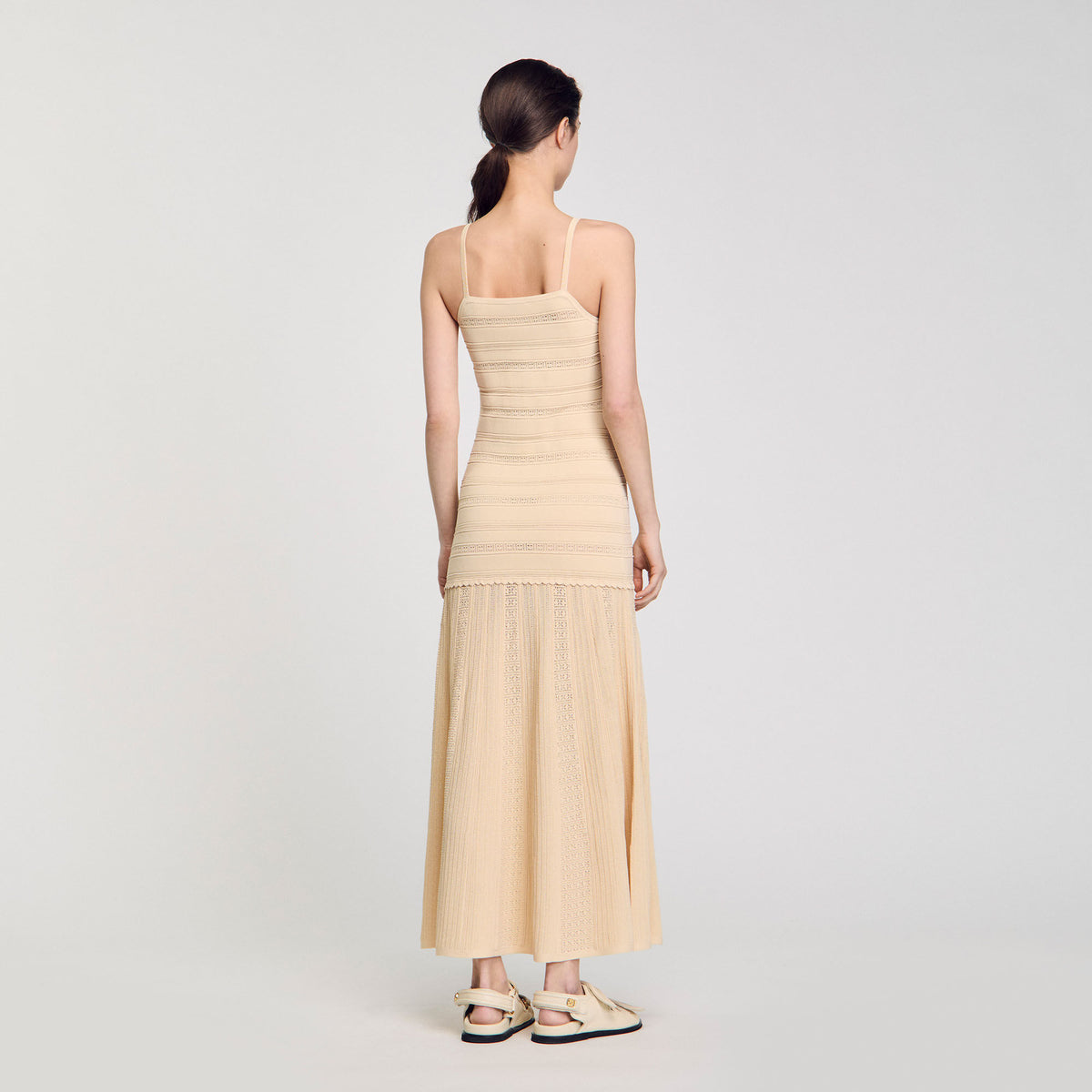 Sandro Knit maxi dress Vanilla
