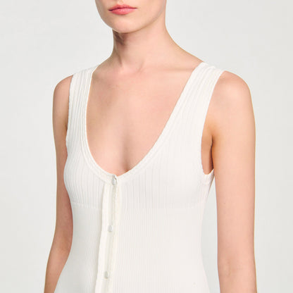 Sandro Knit maxi dress Ecru