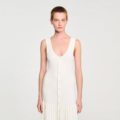 Sandro Knit maxi dress Ecru