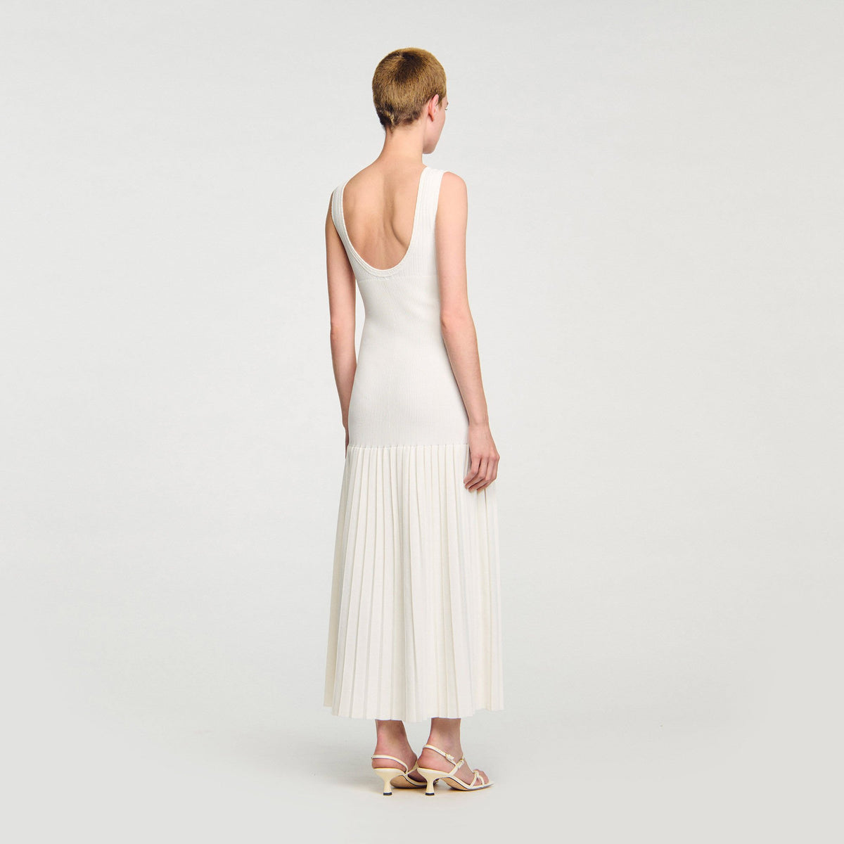 Sandro Knit maxi dress Ecru
