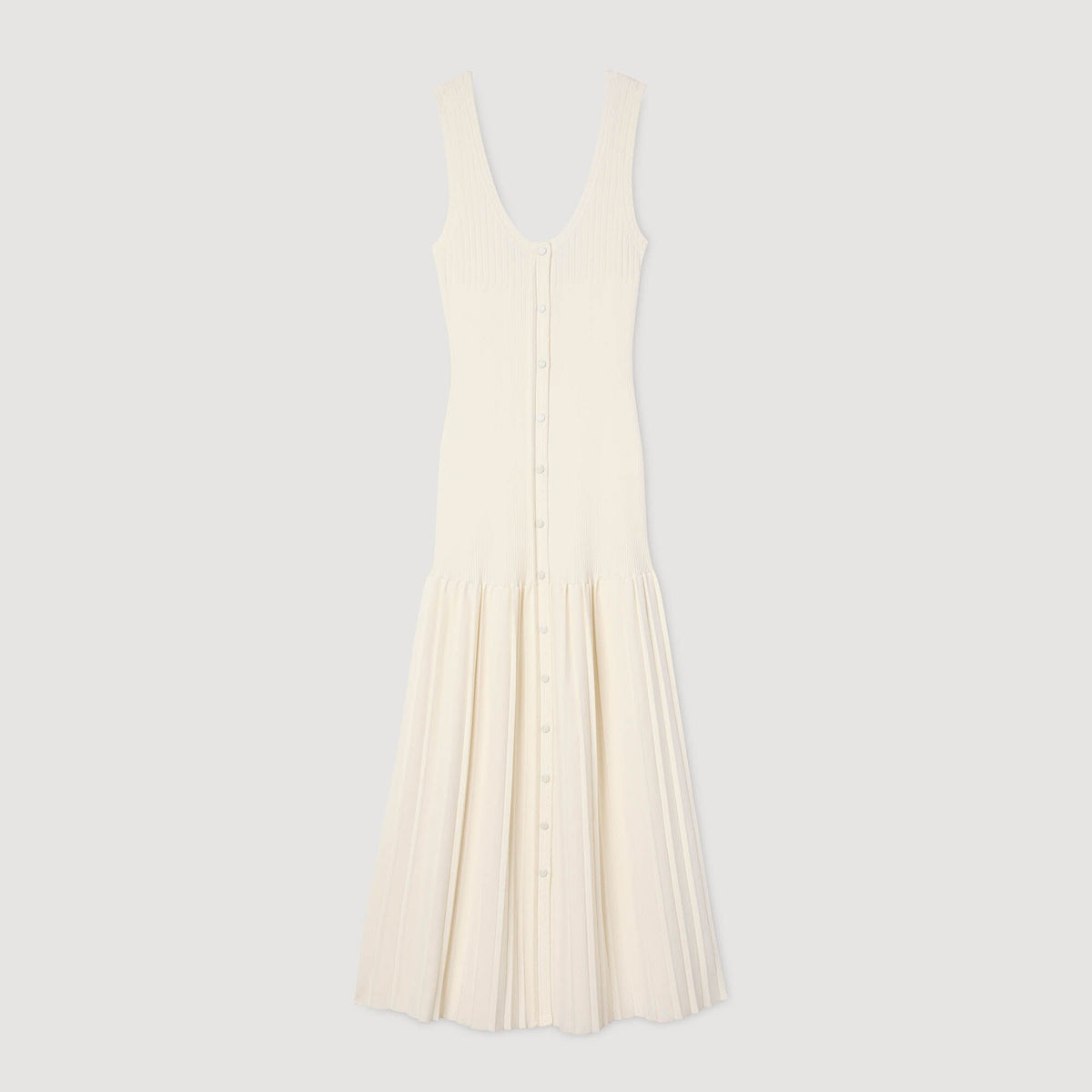 Sandro Knit maxi dress Ecru