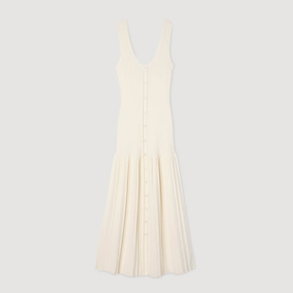 Sandro Knit maxi dress Ecru