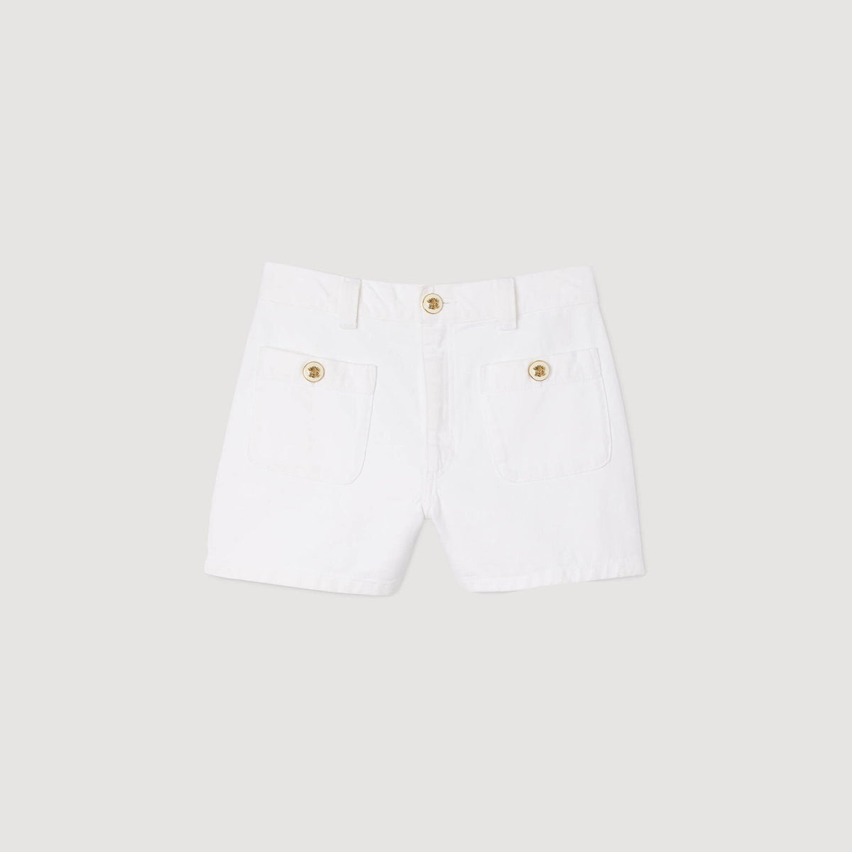 Sandro High waist denim shorts White