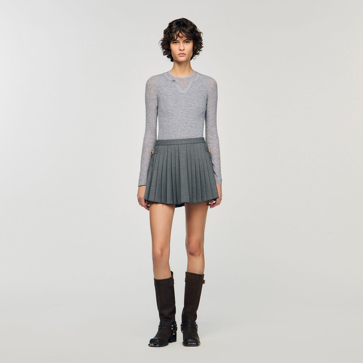 Sandro Pleated skort Grey