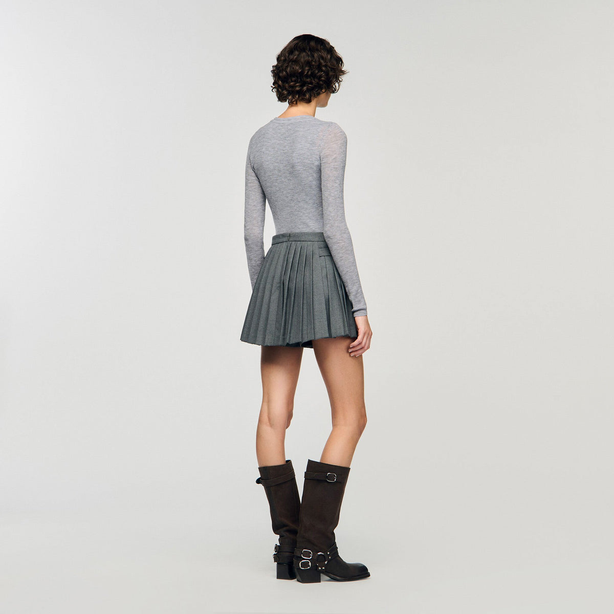 Sandro Pleated skort Grey
