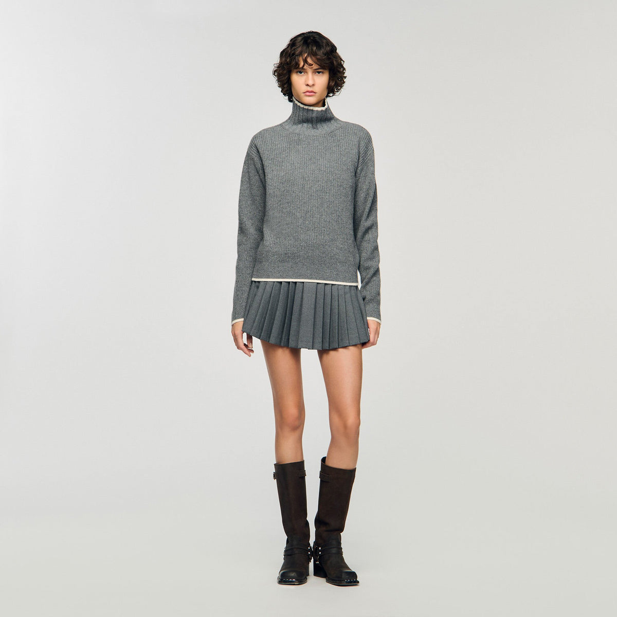 Sandro Pleated skort Grey