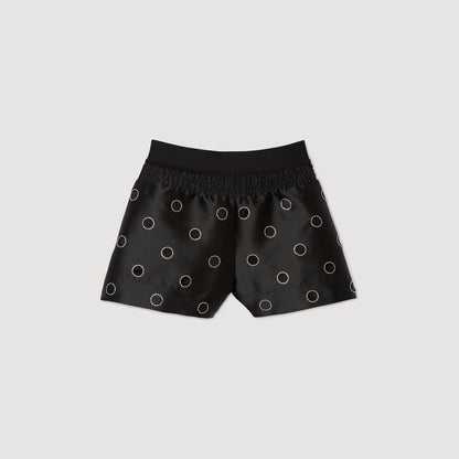 Sandro Rhinestone shorts Black