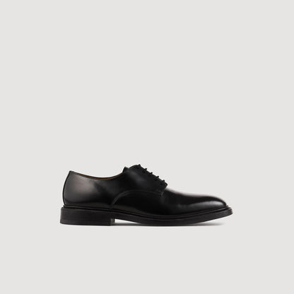 Sandro Glazed leather dress shoes Black
