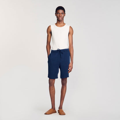 Sandro Pleated Bermuda shorts Royal Blue