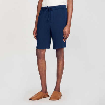 Sandro Pleated Bermuda shorts Royal Blue