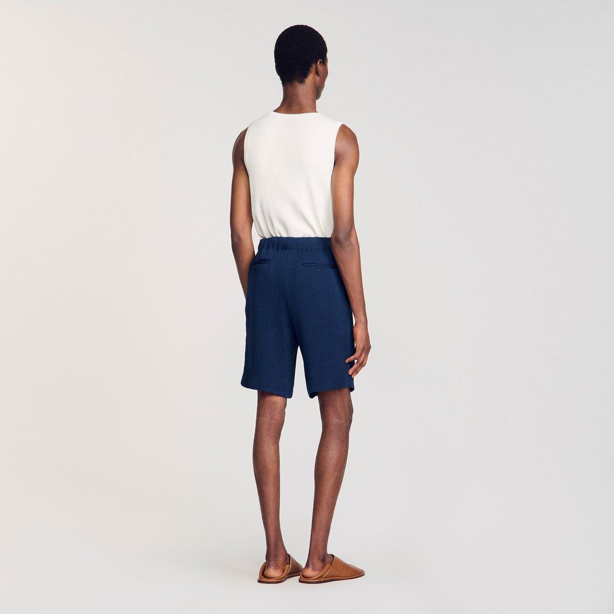 Sandro Pleated Bermuda shorts Royal Blue