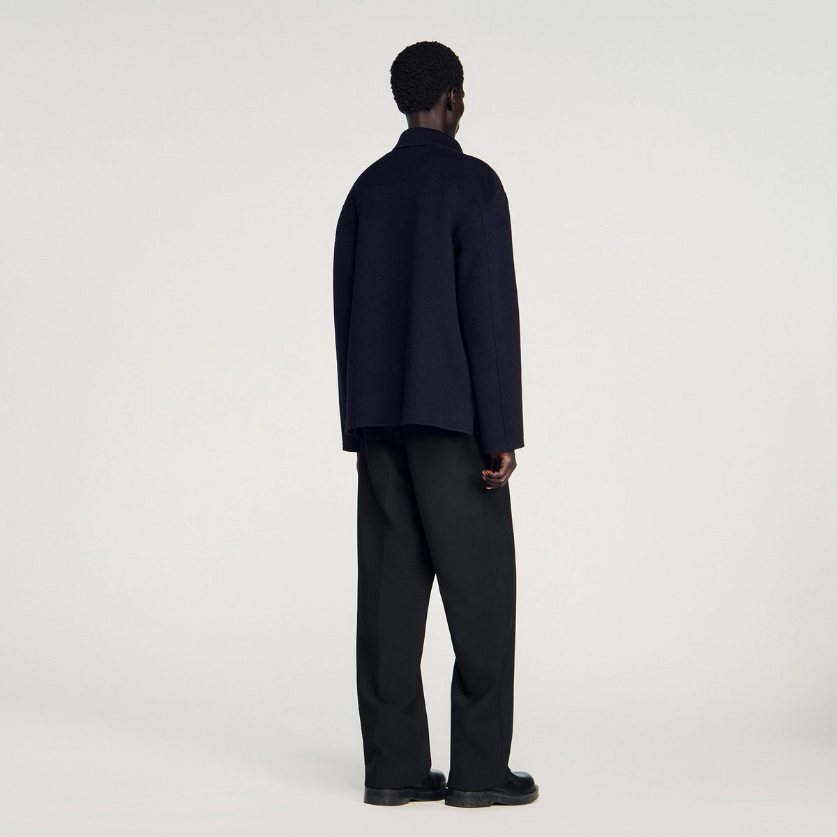 Sandro Zipped overshirt Navy Blue