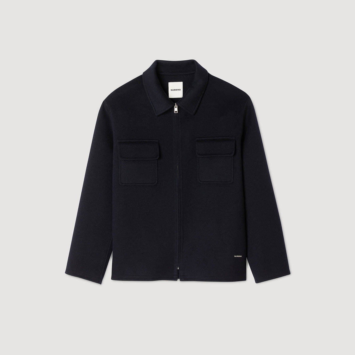 Sandro Zipped overshirt Navy Blue