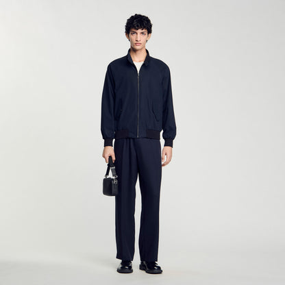 Sandro High-neck jacket Midnight Blue