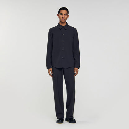 Sandro Long-sleeved jersey shirt Dark Grey