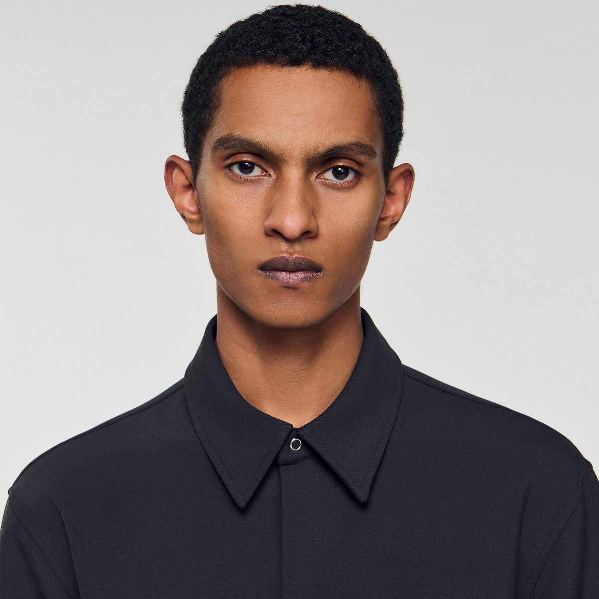 Sandro Long-sleeved jersey shirt Dark Grey