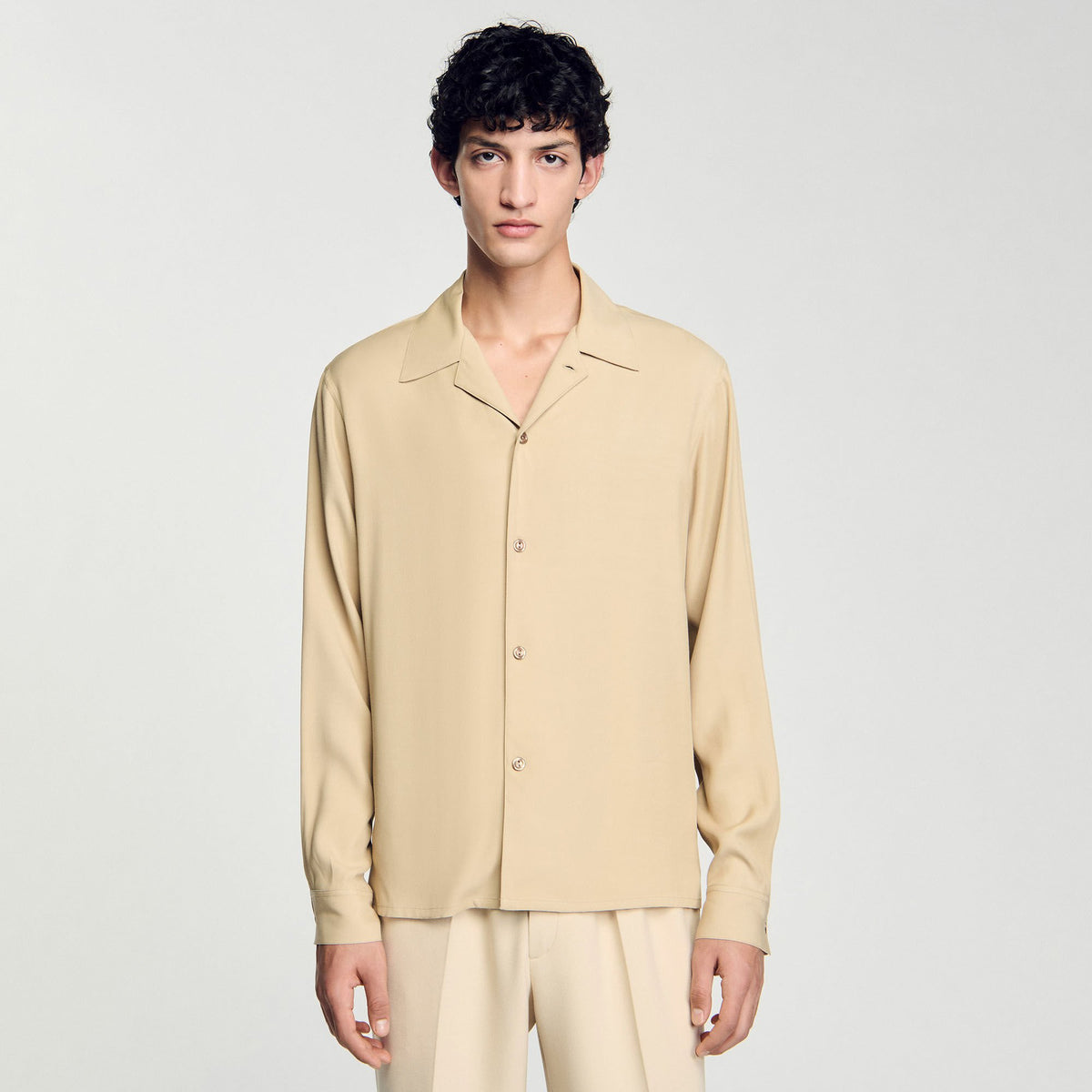Sandro Flowy shirt Sand.