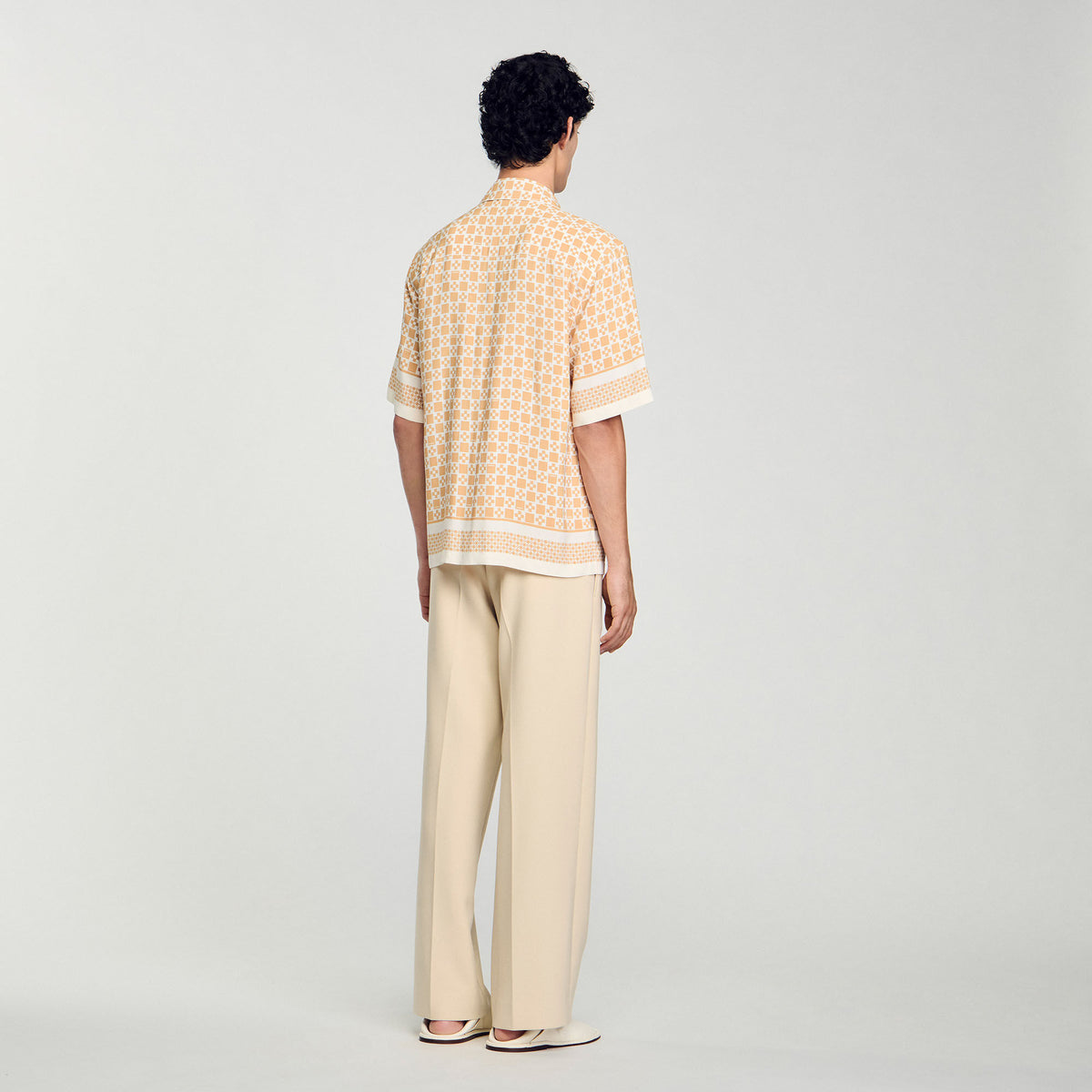 Sandro Square Cross motif flowing shirt Fire