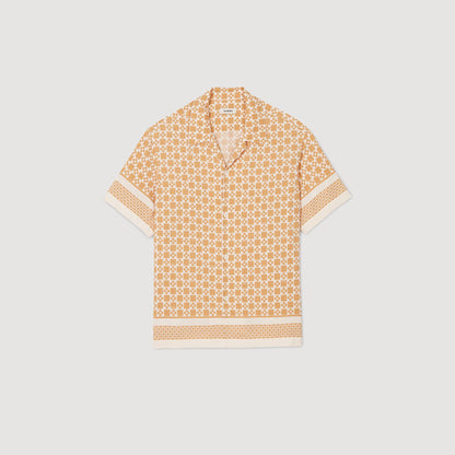 Sandro Square Cross motif flowing shirt Fire