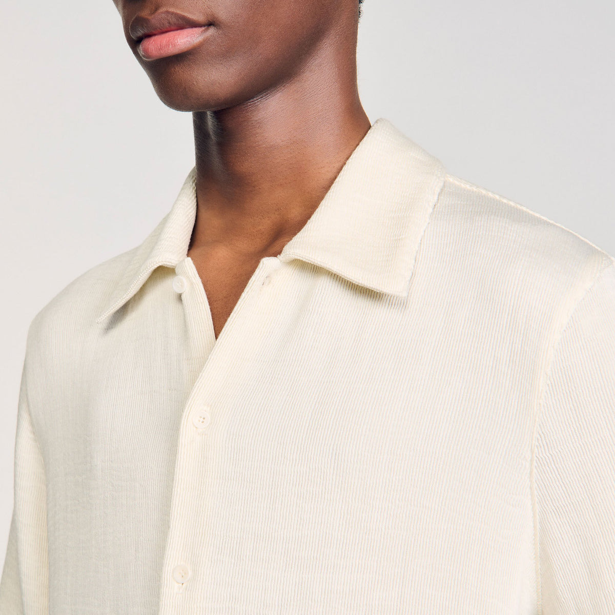 Sandro Crinkled shirt Optic White