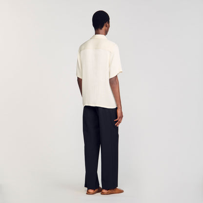 Sandro Crinkled shirt Optic White