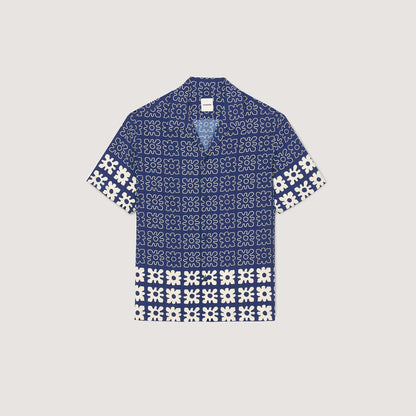 Sandro Floral motif shirt Midnight Blue