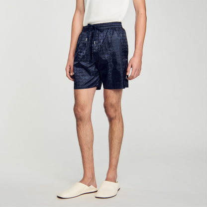 Sandro Square Cross swim shorts Midnight Blue
