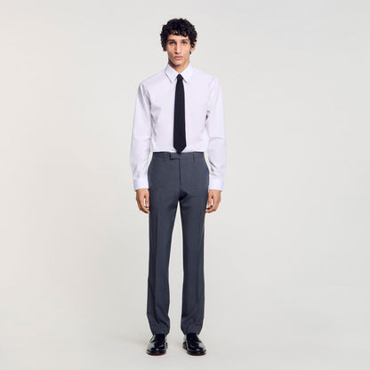 Sandro Wool suit trousers Mocked Grey