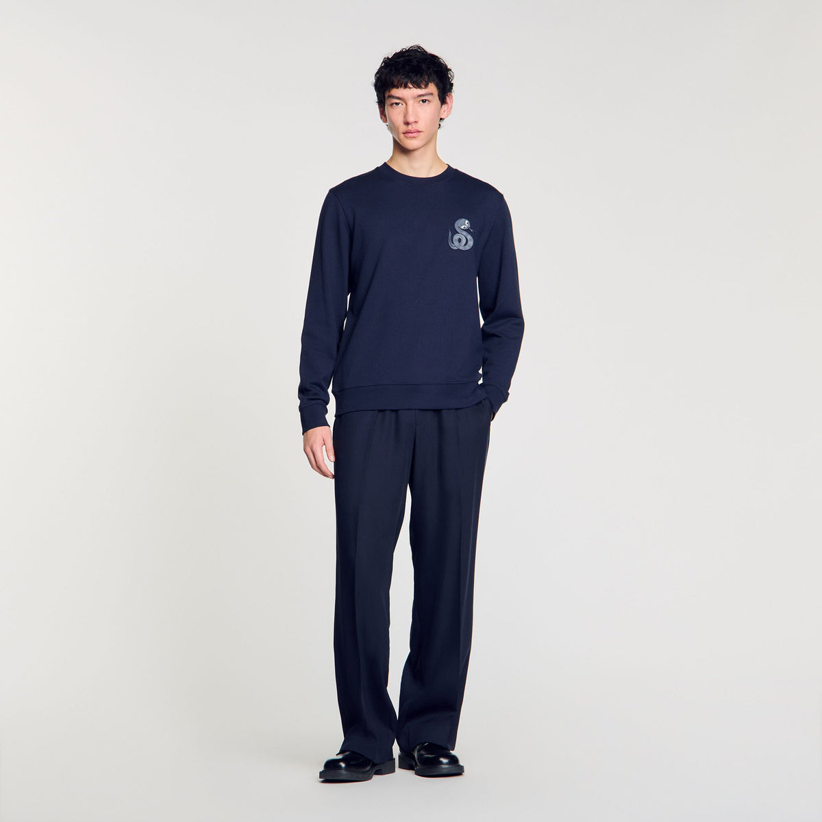 Sandro Jacket with snake detail Midnight Blue