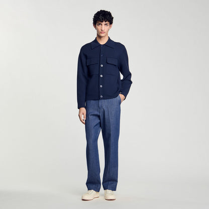 Sandro Knit jacket Midnight Blue