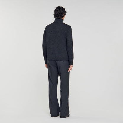 Sandro Wool and cashmere turtleneck Dark Grey