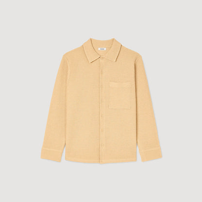 Sandro Oversized knit shirt Nut