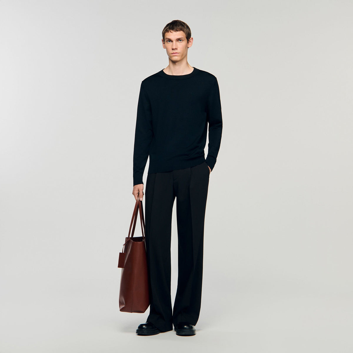 Sandro Fine knit sweater Black