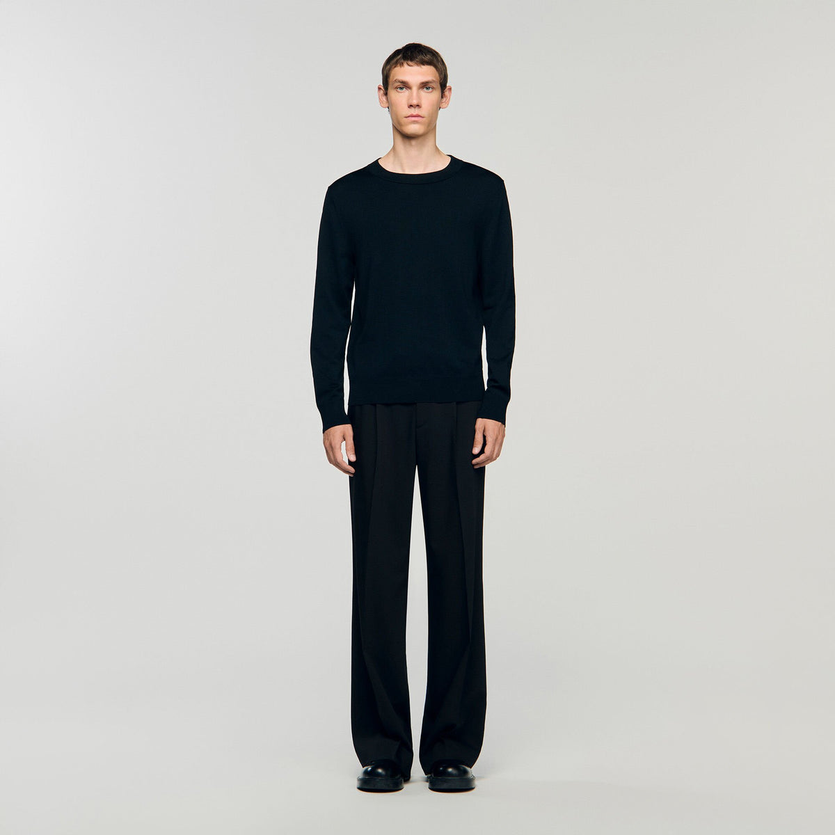 Sandro Fine knit sweater Black