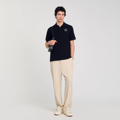 Sandro Cotton polo shirt Black