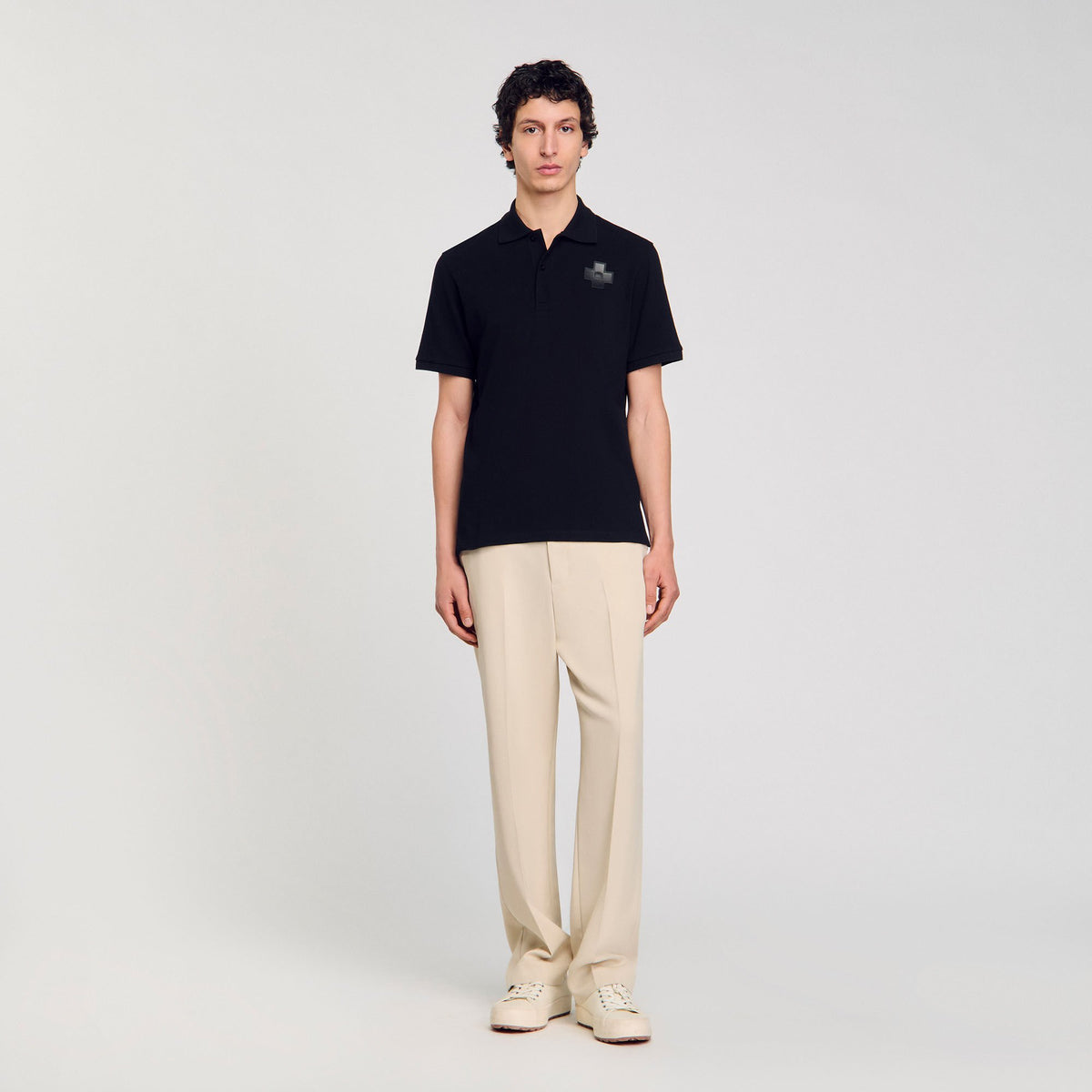 Sandro Cotton polo shirt Black
