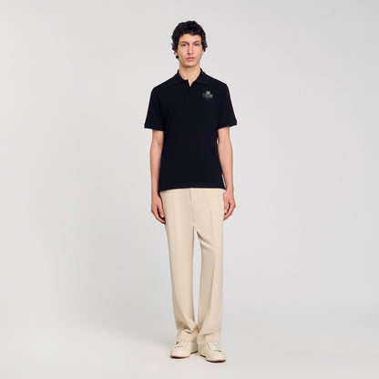 Sandro Cotton polo shirt Black